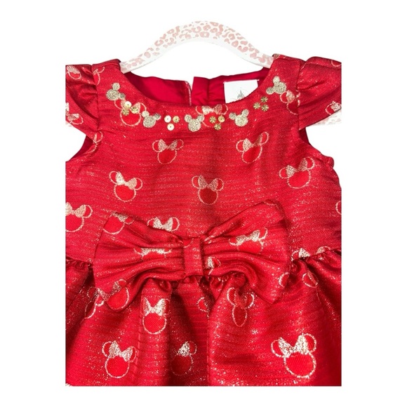 Disney Store Minnie Mouse Holiday Girl's Dress Gems Sparkle Fancy Size 2 NEW - Picture 4 of 9